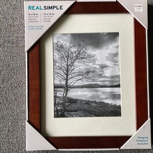New Wood frame with matting 13” by 16” for 8” x10” picture